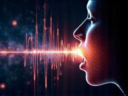 Illustration representing voice waves or vocal cords
