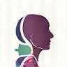 Icon representing a Speech Pathologist with abstract shapes